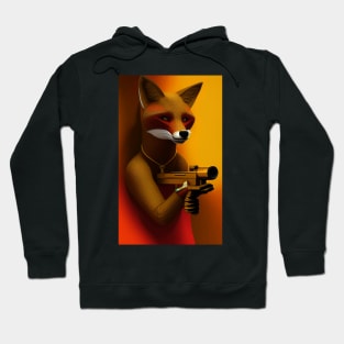 Fox With A Gun Hoodie